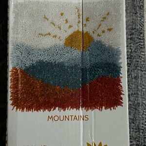 Scenic Mountains Latch Hook Kit with Orange and Blue Accents